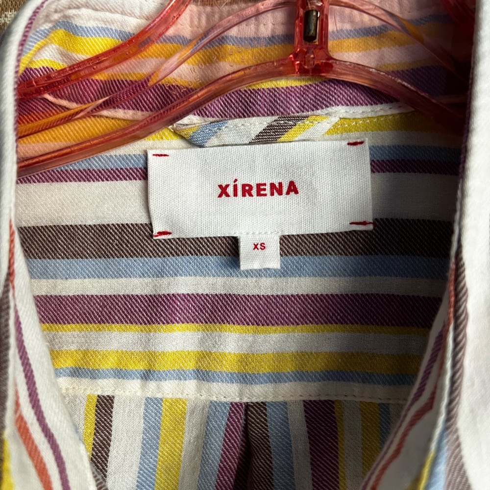 Xirena Women’s Pastel Striped Long Sleeve Button Down - Picture 4 of 5
